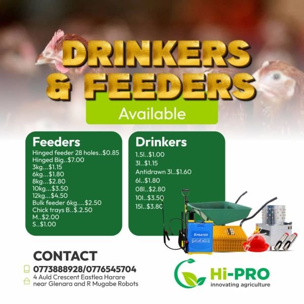 Drinkers and feeders all sizes